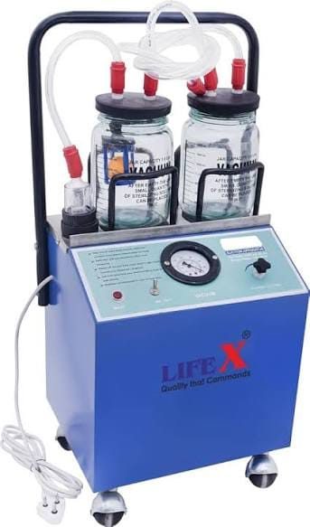 Double jar high vacuum suction machine for hospitals and home ICU Delhi
